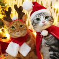 New Christmas Cat Costumes Funny Santa Claus Clothes For Small Cats Dogs Xmas New Year Pet Cat Clothing Winter Kitten Outfits. 