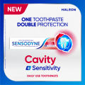 Sensodyne Cavity + Sensitivity Toothpaste, 24H Dual Protection, 100g X Free Toothbrush. 
