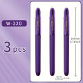 3/6pcs Purple Ink Gel Pens,, 1.0mm,for Writing, Large Capacity Refill, Office Supplies Back To Sochool Kawaii School Supplies. 