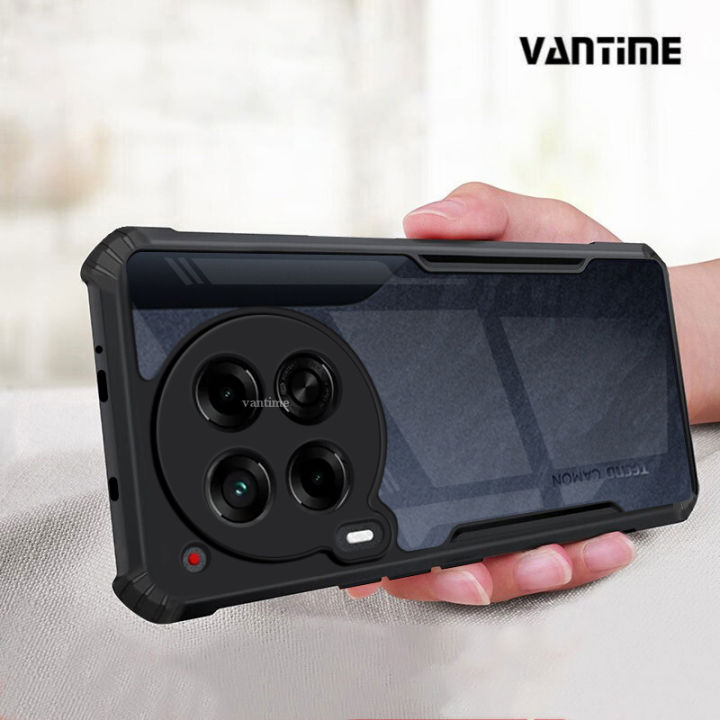 Vantime for Tecno Camon 30 4G 5G Case Transparent Back Hard Shockproof Phone Cover