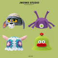 Plankton with the same funny Shrek knitted pullover hat green female autumn and winter warm cute cartoon beanie hat man. 