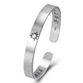 Retro Thai Silver Black Star Moon Bracelet Street Photography Atmospheric Trendy Brand Personality Missing Morning Twilight Star Moon Bracelet Bracelet. 