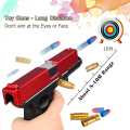 Glock Soft Bullet Shell Ejection Toy Gun Manual Plastic Gun With Cylincer Adult Kids Outdoor  Toy. 