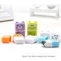 6pcs Cute Animal Pencil Eraser Cartoon Small Roller Erasers Rubber Stationery Supplies for Office School Children Students. 