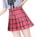 Harajuku Women Plaid Skirt High Waist Summer pleated Wind Cosplay  Mini Skirt kawaii Female Skirts Womens XS-XXL. 