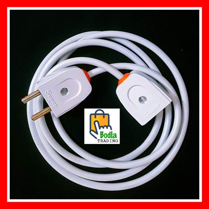 Flexible Extension Cable with 2 Pin Male Female Electric Plug Switch Multi Purpose Extension Wire Extension Lead Extension Board
