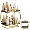 Makeup Organizers And Storage, 2 Tier Metal Perfume Skincare Cosmetics Organizer Rack. 