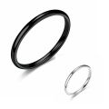 Fashion Jewelry 2mm Titanium Steel Thin Dome Ring For Wedding Stainless Steel Multi Color Circle Smooth Glossy Couple Ring. 