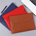 Various color A4 paper file bag Practical Large capacity High-quality leather Portable leather file bag Fashion file bag for Business meetings Office organization Traveling with documents Students and professionals Document storage and management. 