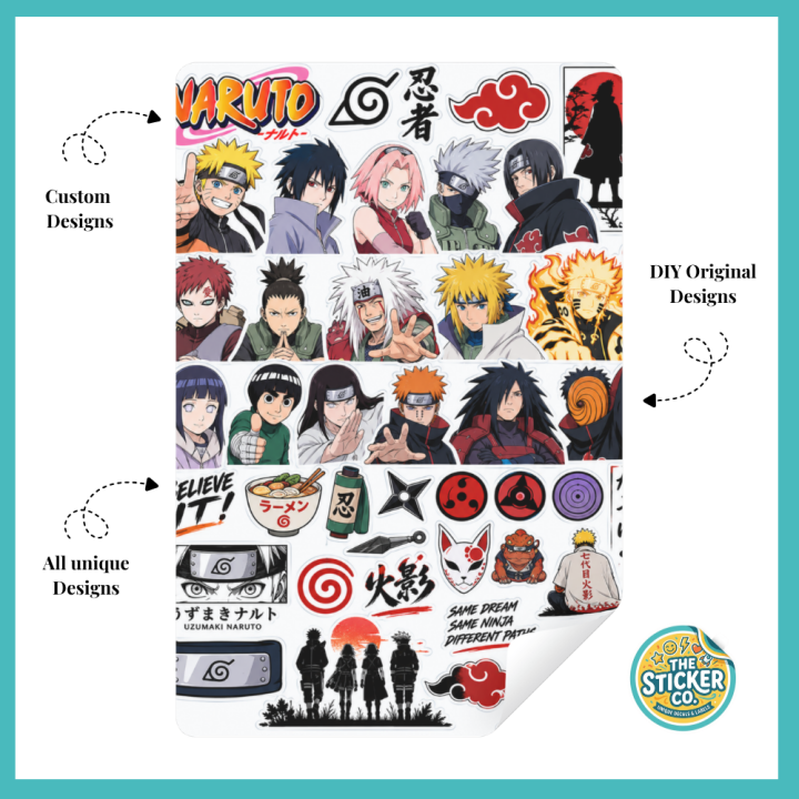 Sticker Ninja Stickers Naruto Sticker Sheet | Anime Ninja Characters, Kawaii Manga, Kunai ...