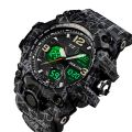 SKMEI Sport Digital Chronograph Dual Display Alarm 50M Waterproof EL Light Watch For Men 1155B. 