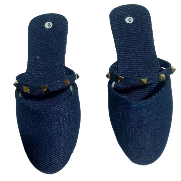 Blue jeans fashion pumps shoes for girls and womens.luxury  flat  pumps winter collection.coat shoes