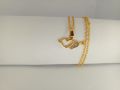 Gold Plated double Dil Locket With Chain with Heart Pendant Necklace for Ladies & Girl. 