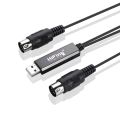 HiFing USB IN-OUT MIDI Interface Converter/Adapter with 5-PIN DIN MIDI Cable for PC/ Laptop/ Mac. 