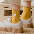 【Atoztide Store】lady cartoon embroidery socks Japanese style print banana avocado cherry girl kawaii funny women socks. 