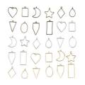 Metal Geometric Hollow Frame Frame Mold UV Epoxy Resin Mold for DIY Jewelry Making Result Round Pendant. 
