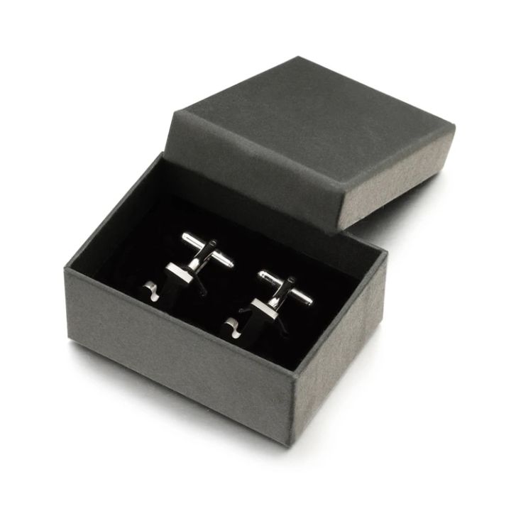 【Good-Love Store】Lepton Stainless steel J Cufflinks for Mens & Silver Color Letters J of Cuff links Men Shirt Cuffs Button