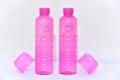 Water Bottle With Cap | Bottle With Glass | Plastic Water Bottle Pack Of 2 | 1.2ml. 