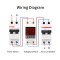 63A Adjust Voltage Relay over Under Voltage Protector over Current Limit Wattmeter KWH Energy Meter Power Comsumption. 
