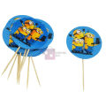 Minions Cupcake Toppers - 2.5 Inch - Minions Themed Party - Blue - Unisex - Pack Of 10. 