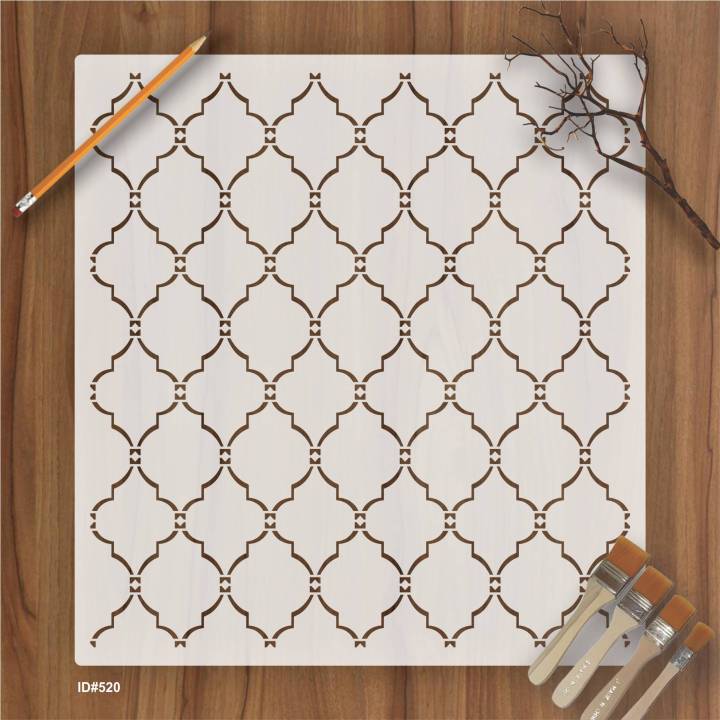 Moroccan%20Line%20Pattern%20Stencil%20for%20Painting%20on%20Wood,%20Canvas,%20Paper,%20Fabric,%20Floor,%20Wall.%20ID%20520%20-%20Image%202