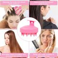 Soft Silicone Shampoo Brush, 1 Pcs Scalp Massager, Head Scalp Massage Brush for Massager Clean Hair Reduce Dandruff Promote Hair Growth Hair Scrub Brush (Black, Pink). 