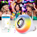 Bluetooth Speaker Bulb Smart LED RGB + Remote Control Wireless Disco Audio Music Multi Color Dimmable Lamp 12W. 