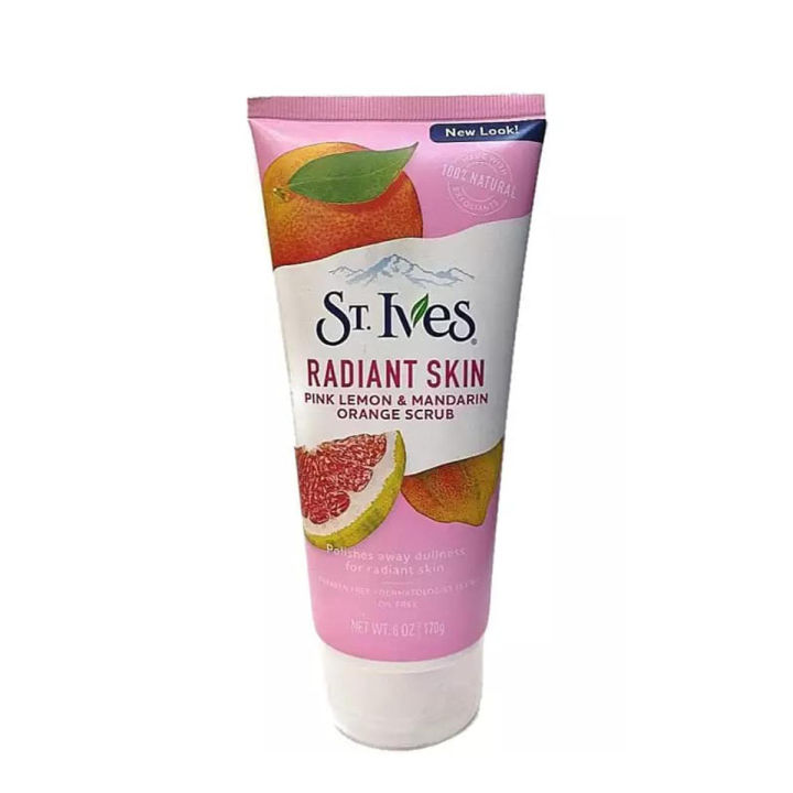 stIves radiant skin pink lemon & mandarin orange scrub 170ml