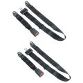 Car Seat Belts Set - Universal 2 Pics Black Color Front Seats Belts. 