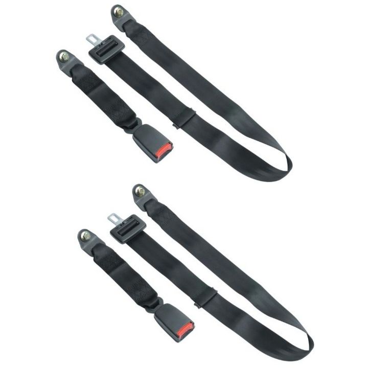 Car Seat Belts Set - Universal 2 Pics Black Color Front Seats Belts