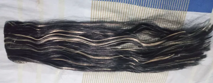 New%20Comb%20Hair%20Extensions%20Natural%20Brown%20-%20Dark%20Brown%20with%20golden%20striking%20-%2027Inch%20-%20Image%203