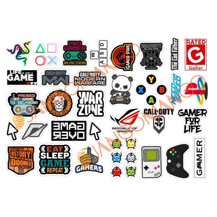 30 Pcs Gamers Stickers Pack For Laptop, Desk , Notebooks Mobile Covers DIY Stickers - JangoMango Store