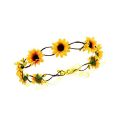 Floral Autumn Sunflower Crown Hair Accessories Bridal Tiara Holiday Hair with Sunflower Hair Accessories. 