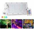 50W RGB LED Flood Light Spotlight 220V IP66 Outdoor Lighting Waterproof Floodlight & Remote Control. 