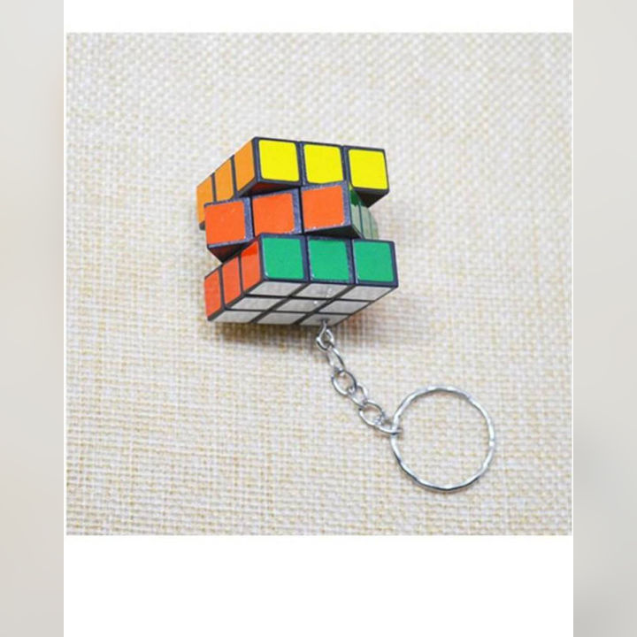 Small Magic Cube Pendant Key Circle Puzzle Package Hanging Key Pendant