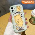 YIWESAN For VIVO Y81 Case Cartoon Baby Winnie the Pooh Colorful Lovely Cream Wave Border Soft Clear Shockproof Phone Cases Creative Camera Transparent Casing Simple Silicone Protective Cover. 