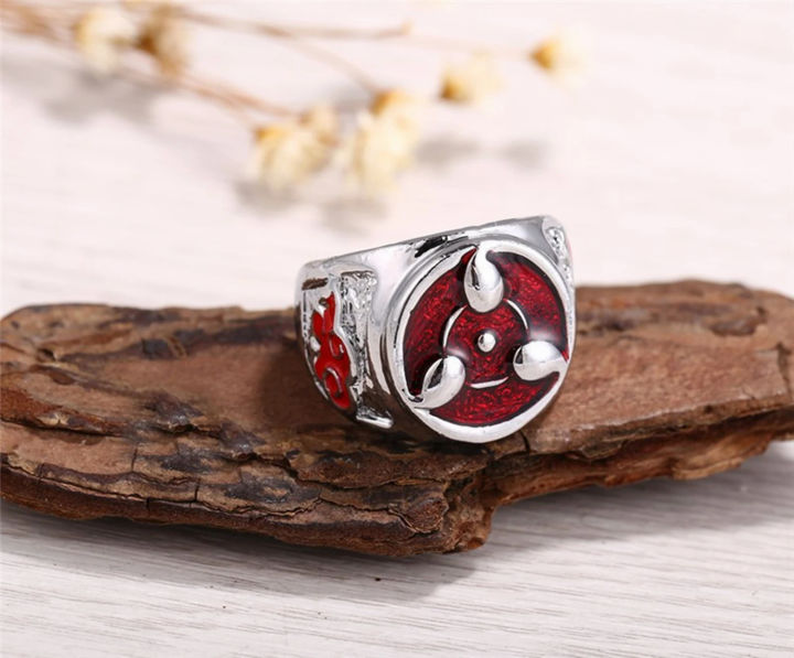 Anime Naruto Shippuden Sharingan Rings Akatsuki Uzumaki Kakashi Uchiha Sasuke Rinnegan Ring Adventures Cosplay Accessories Figure This option contains the following information: