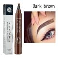 Eyebrow Pen Waterproof 4-Fork Tip Eyebrow Tattoo Pencil Long Lasting Professional Fine Sketch Liquid Eye Brow Pencil. 