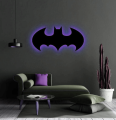 Wooden Batman Logo LED Wall Lamp/ SILHOUTTE - Bat Cave Night Light for Comic Lovers | Kids Room & Gaming Setup LED WALL Decor | Gift for DC Fans (Trendy 3D Wooden LED Lamp)------BY ------ InsideDecors (ID). 