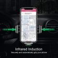 steanum Wireless Car Charger, Qi 10W Fast Charge Infrared Sensor Auto Clip Phone Holder Car Valve Mount Compatible with Galaxy s9/9+/8/8+/7, 7.5W Compatible with iPhone 11/11Pro/XS/XS. 