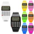 Children School Calculator Silicone Date LCD Electronic Multi-Purpose Keypad Wrist Watch. 