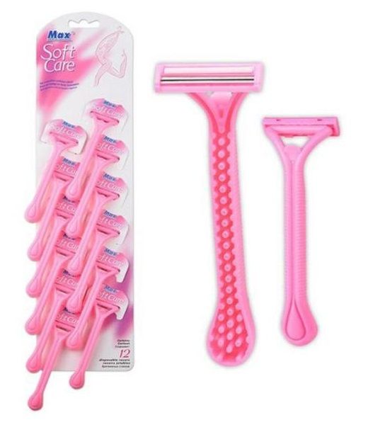 Pack of 10 - Ladies Soft Body Razor Womens Girls - 2 Blades Double Blade | Disposable Razors | Twin Blade Disposable Body Razor for Women | Ladies Women's Girls Shaver Trimmer Razor |  Lady Razor - (2 Blades) |  Ladies Razer |  Makeup Tweezers | Health Be