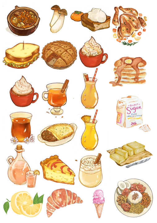 Cute%20food%20Stickers%20A5%20uncut%20sheet%20%7C%20Kawaii%20%20journaling%20,sweet%20%7C%20Adorable%20Foodie,%20Ice%20cream%20cup%20cake,%20%20fruit%20vegetable%20-%20Image%205