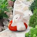 Chinese Style Rabbit Statue Small Bunny Figurine Sculpture for Table Year Decoration , 2.6cmx3.7cm. 