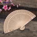 Sandalwood Folding Fan Portable Chinese Style Sandalwood Folding Fan Ideal for Catwalks Dance Performances Parties Exquisite Gift for Summer Southeast Asian Buyers' Favorite Wooden Hand Fan. 