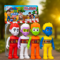 4 Pcs Set - Cartoon Character Play With Jan Action Figure Toys - Mini Jaan Game Moveable ActionFigure 4.5 cm - Animated Men Hero Figure Toy For Kids Boys Girls. 