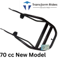Motorcycle New 70 cc Rear Carrier Tail Hood , Carrier Take Black For Cd 70 NEW Model & All China 70 cc Bikes Models High Quality 16 Gage Original By Transform Rides. 