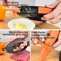 3 in 1 Garlic Press with Meat Hammer Magic Handle garlic crusher with Fruit Vegetable Peeler Multifunction kitchen gadgets Tools. 