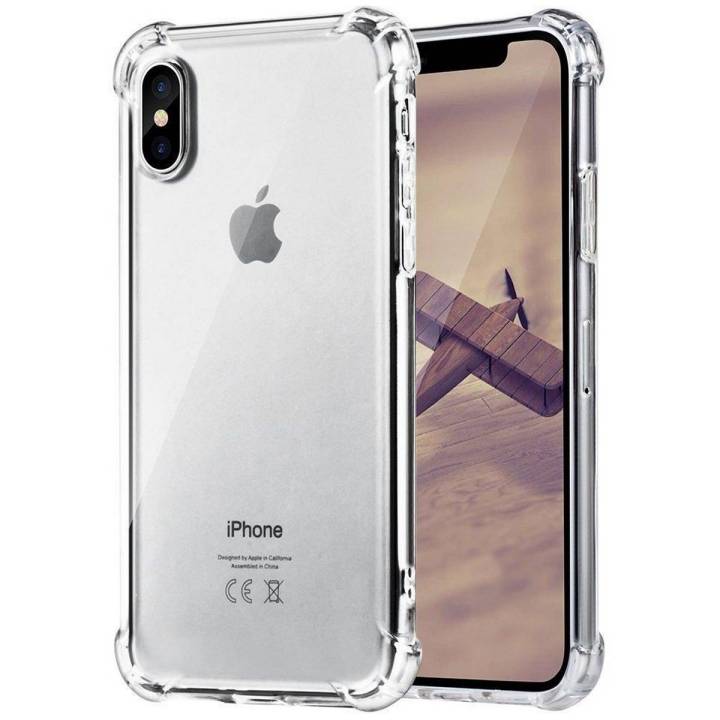 iPhone X, XS Soft Shockproof Jelly Back Cover Transparent Flexible TPU Case, Scratch-Resistant, Slim Fit, Clear Design