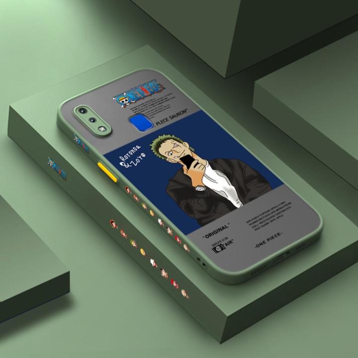 For VIVO Y91i Case With Fashion Roronoa Zoro Side Edge Square Silicone Frosted Transparent Hard Casing New Design soft Cases Full Back Cover Camera Phone Case Shockproof Protection Case